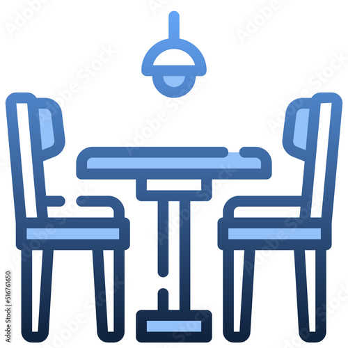 DINNING TABLE Gradient icon,linear,outline,graphic,illustration