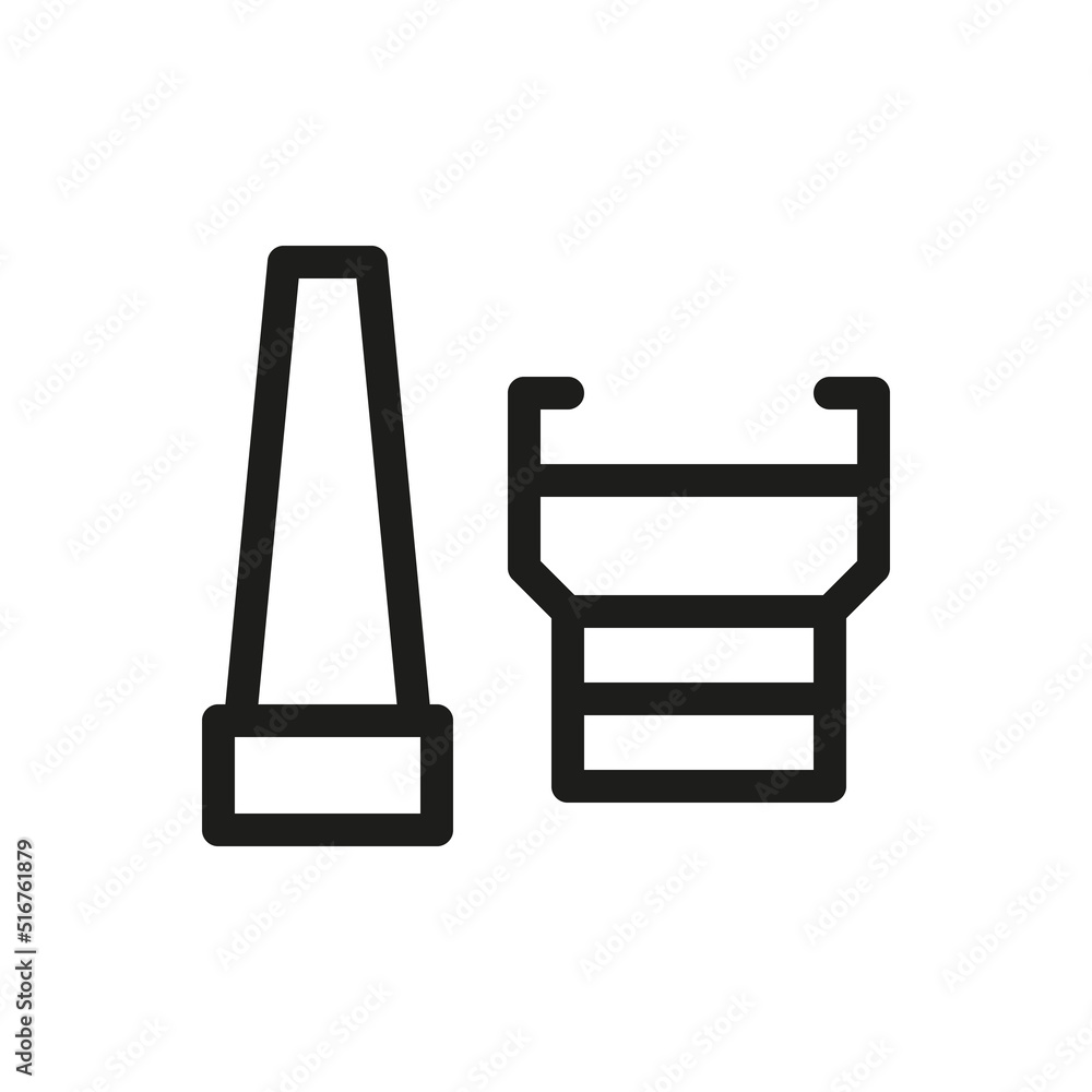 Fire hose couplings and fittings isolated icon. Firehose adapters vector icon with editable stroke. Fire hose couplings and fittings isolated icon. Firehose adapters vector icon with editable stroke.