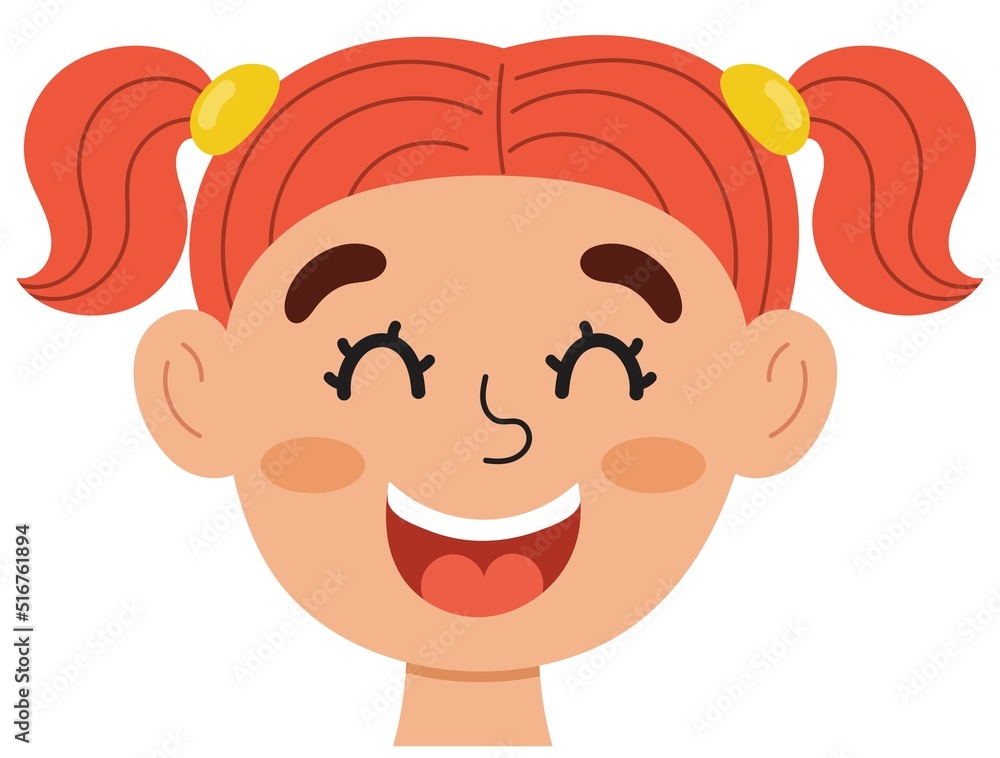Happy girl face Little kid smiling clipart Excited emotion Emotional Happy girl face Little kid smiling clipart Excited emotion Emotional