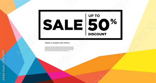 Colorful abstract geometric and fluid banner template for marketing promotion material. Giveaway, cash back, gift card, and member card bonus design template.