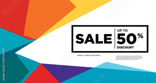 Colorful abstract geometric and fluid banner template for marketing promotion material. Giveaway, cash back, gift card, and member card bonus design template.