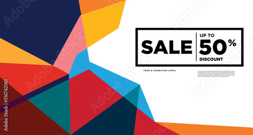 Colorful abstract geometric and fluid banner template for marketing promotion material. Giveaway, cash back, gift card, and member card bonus design template.