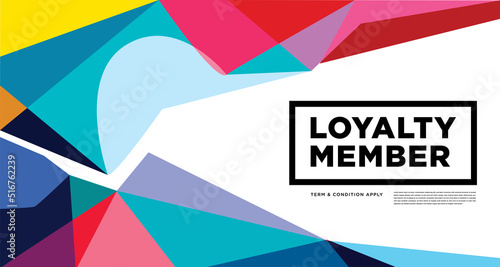 Colorful abstract geometric and fluid banner template for marketing promotion material. Giveaway, cash back, gift card, and member card bonus design template.