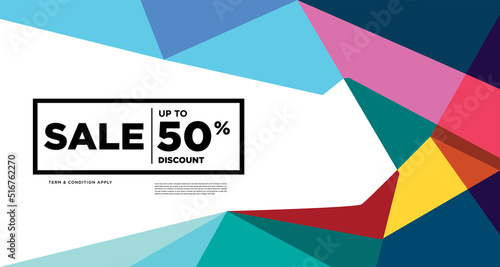 Colorful abstract geometric and fluid banner template for marketing promotion material. Giveaway, cash back, gift card, and member card bonus design template.