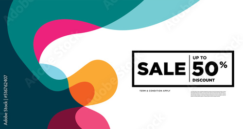 Colorful abstract geometric and fluid banner template for marketing promotion material. Giveaway, cash back, gift card, and member card bonus design template.