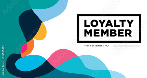 Colorful abstract geometric and fluid banner template for marketing promotion material. Giveaway, cash back, gift card, and member card bonus design template.