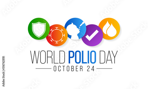 World Polio day is observed every year on October 24, poliomyelitis is a disabling and life-threatening disease caused by the poliovirus. Vector illustration