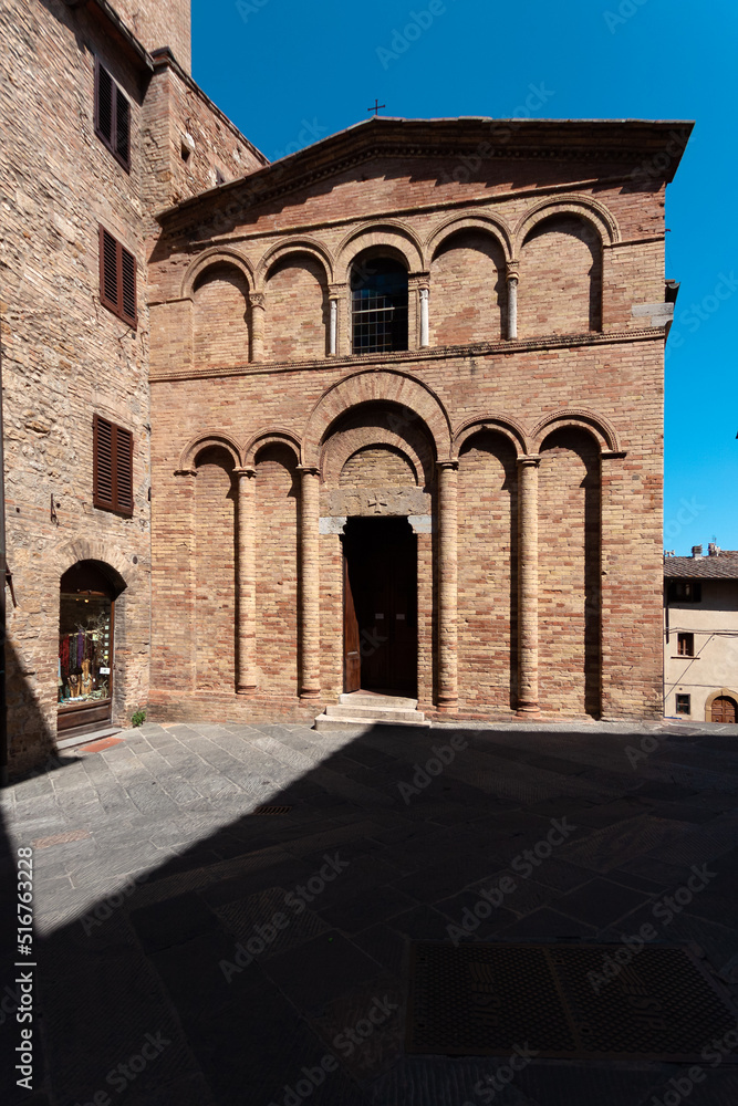Fototapeta premium View at the ancient church and square in front of the church.
