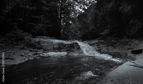 Waterfal called Mummelfall on a river Mummel in Giant Mountains, Harrachov, Czech Republic