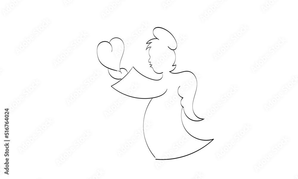 Christian Art. Angel Design for Baptism invitation or use as card, flyer, Poster or T Shirt Christian Art. Angel Design for Baptism invitation or use as card, flyer, Poster or T Shirt