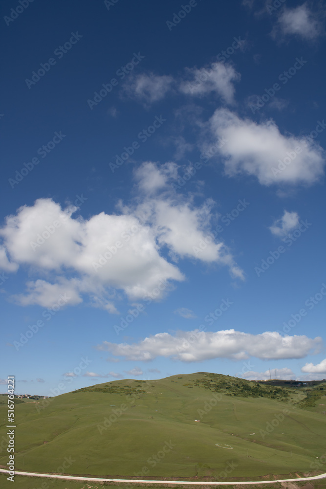 Fototapeta premium Beautiful plateau and mountain landscape, Ordu, Turkey, local name 