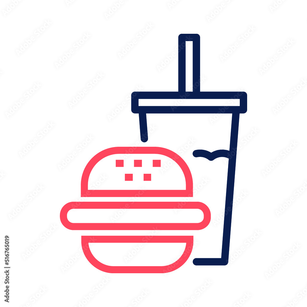 Obraz premium Burger, fast, food icon