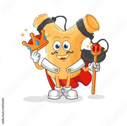 slingshot king vector. cartoon character