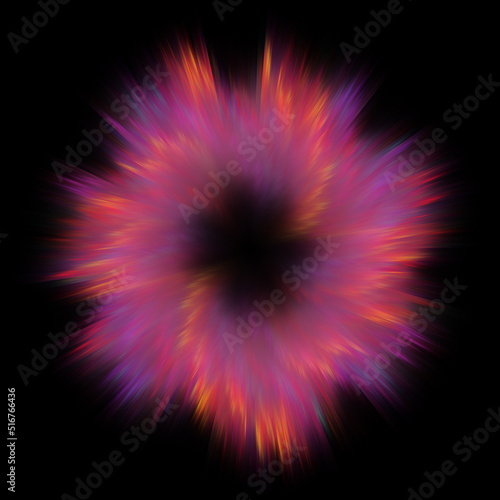 Abstract orange purple smoke dust powder explosion background. Use photoshop layer mode lighten, screen, linear dodge (add) to remove the background © Primada