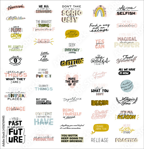 Motivational typography poster with cool quote. Isolated on white background. Trendy and cute lettering. Perfect for t shirt design, posters, stickers, banners, cards. Scandinavian style.