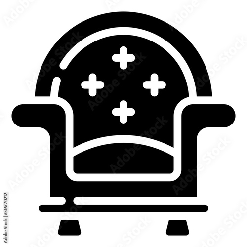 CHAIR glyph icon,linear,outline,graphic,illustration