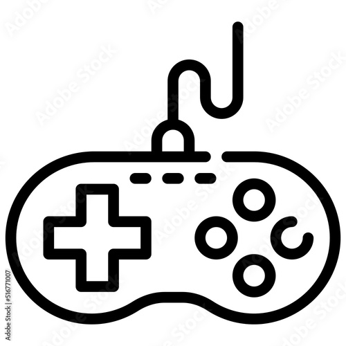 GAME PAD line icon,linear,outline,graphic,illustration