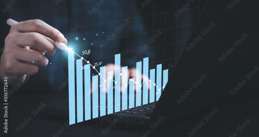 Trader or Fund manager using computer laptop to drawing technical graph and chart for analysis stock market, technology investment and value investment concept. Trader or Fund manager using computer laptop to drawing technical graph and chart for analysis stock market, technology investment and value investment concept.