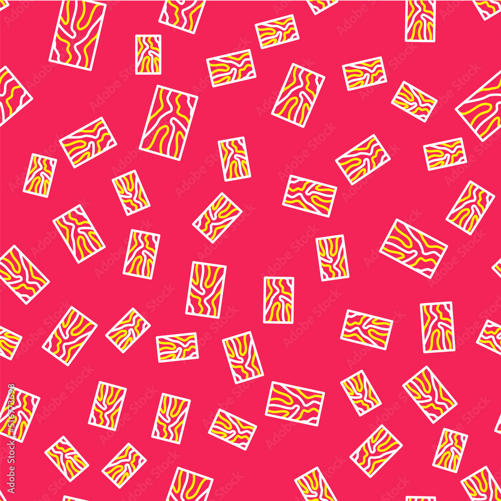 Line Wooden beam icon isolated seamless pattern on red background. Lumber beam plank. Vector Line Wooden beam icon isolated seamless pattern on red background. Lumber beam plank. Vector
