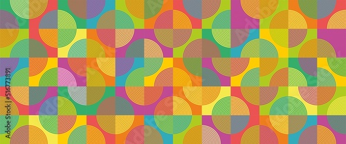 Cool mosaic with variation seamless colorful pattern. Vector illustration. 