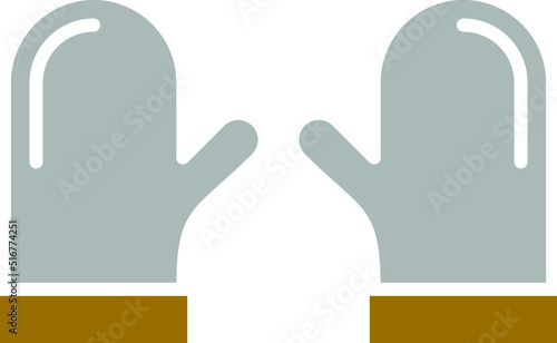 Vector Design Oven Mitt Icon Style