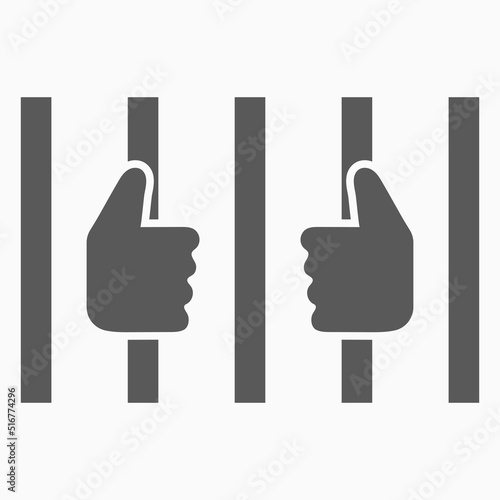 prisoner icon, detainee vector, convict illustration