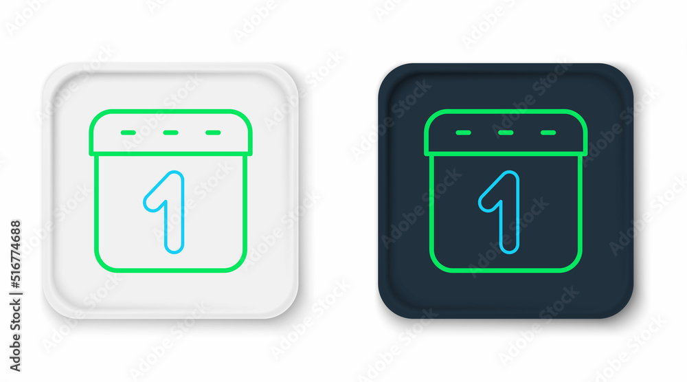 Line Calendar icon isolated on white background. Event reminder symbol. Colorful outline concept. Vector Line Calendar icon isolated on white background. Event reminder symbol. Colorful outline concept. Vector