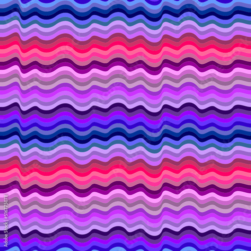 Vector seamless pattern. Abstract texture with thin colorful stripes. Creative distorted background. Very Peary liquid print. Can be used as swatch for illustrator. photo
