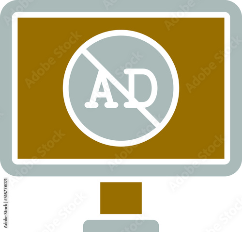 Vector Design AD Blocker Icon Style