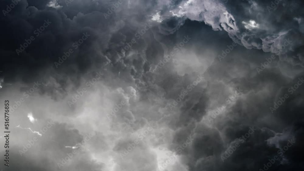 4k thunderstorm accompanied by a flash in the dark clouds 4k thunderstorm accompanied by a flash in the dark clouds