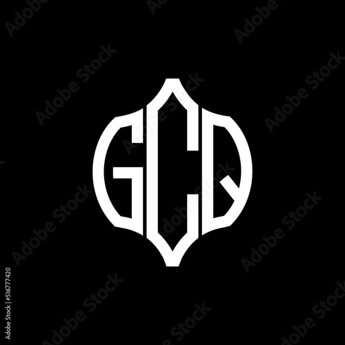 GCQ letter logo. GCQ best black background vector image. GCQ Monogram logo design for entrepreneur and business.
 photo