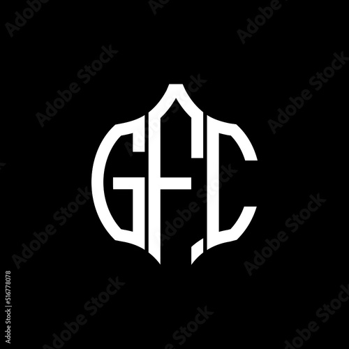 GFC letter logo. GFC best black background vector image. GFC Monogram logo design for entrepreneur and business.
 photo