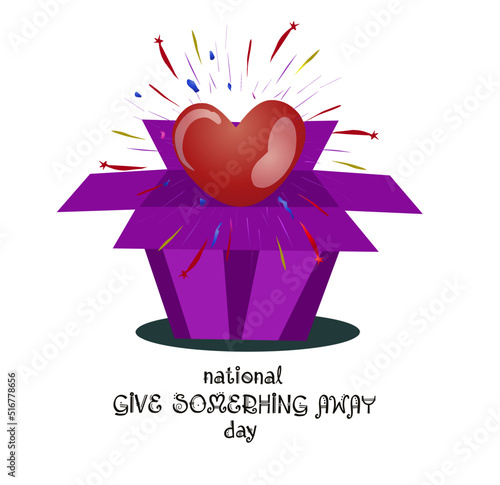 National Give Something Away Day. July 15. Holiday concept. Template for background, banner, card, poster with text inscription