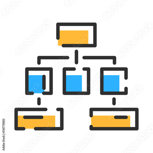 Development line icon. Coding logo in color. Vector illustration