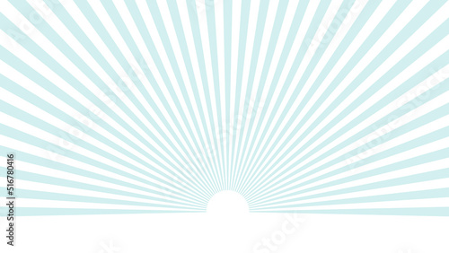 水色の集中線D　朝日の背景　16：9