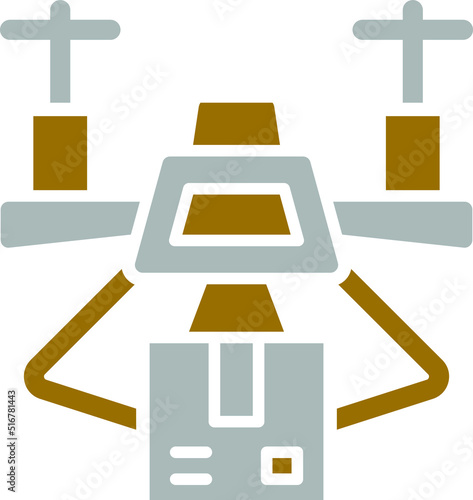 Vector Design Drone Delivery Icon Style