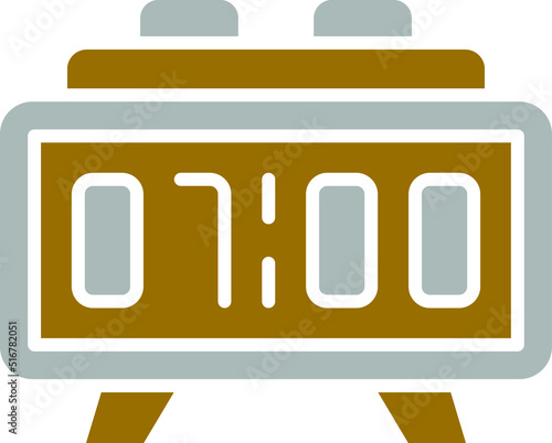 Vector Design Digital Clock Icon Style
