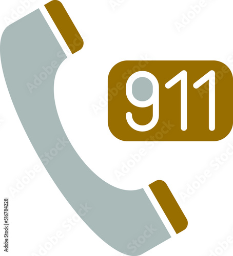 Vector Design Call 911 Icon Style
