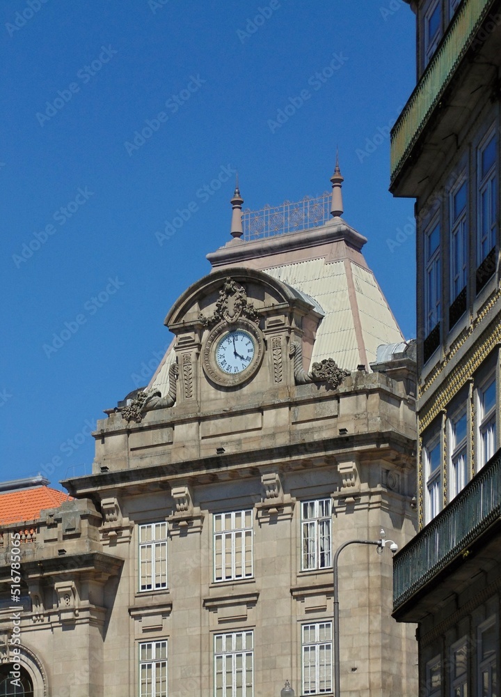 Tower of the Sao Bento train station in Porto - Portugal