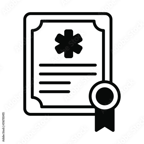 medical license Modern concepts design, vector illustration