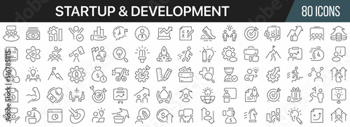 Startup and development line icons collection. Big UI icon set in a flat design. Thin outline icons pack. Vector illustration EPS10 © stas111