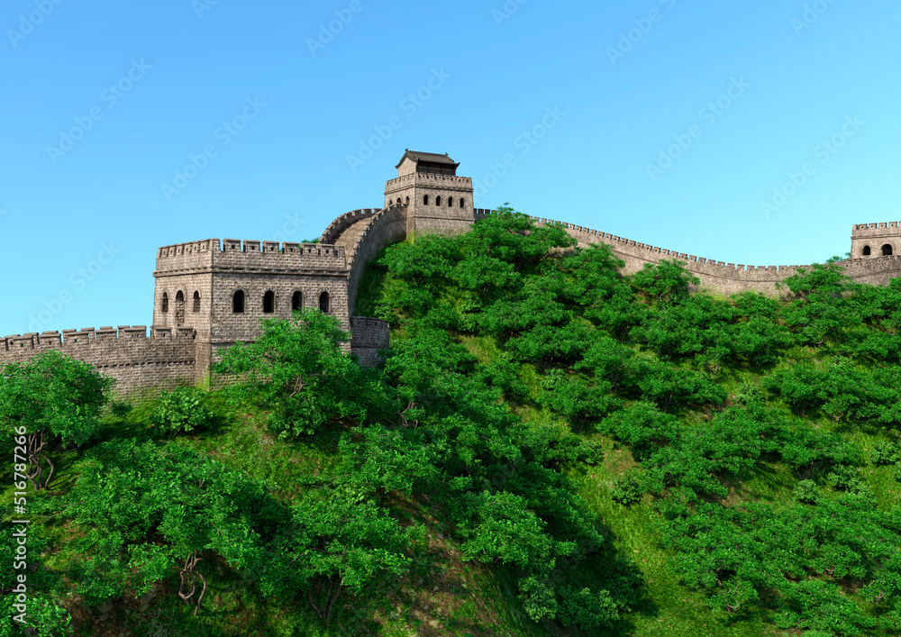 3D Rendering Great Wall of China