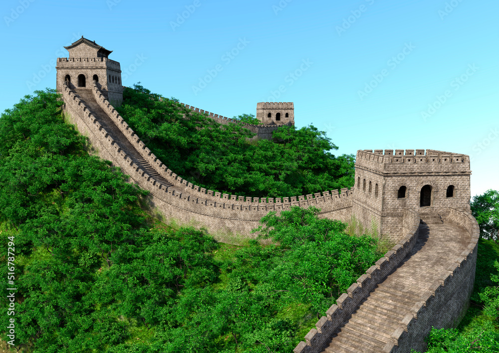 Obraz premium 3D Rendering Great Wall of China