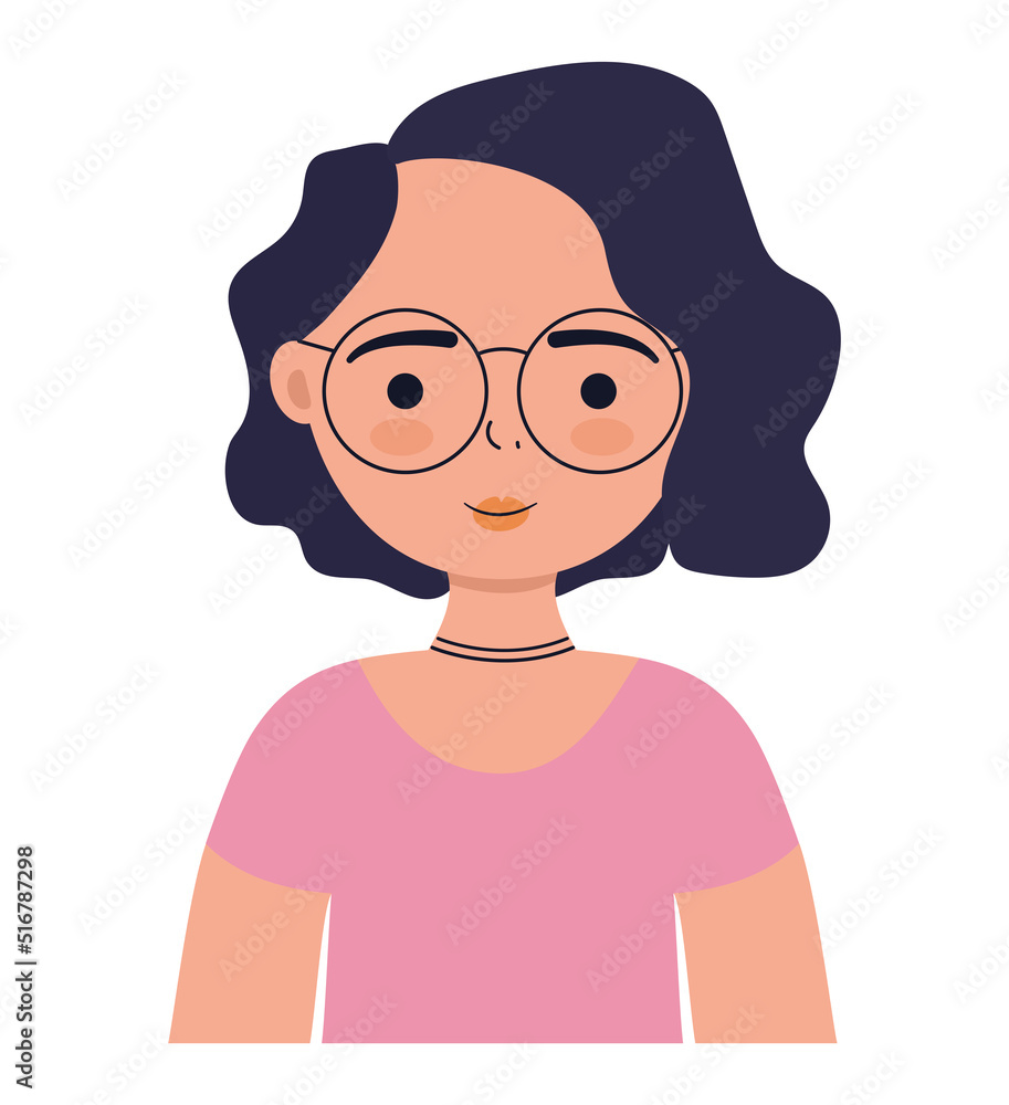 woman with glasses