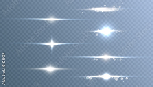 Shining Stars. Light Effects, Glare, Bokeh, Glitter, Explosion, Golden Light.Vector illustration.PNG
