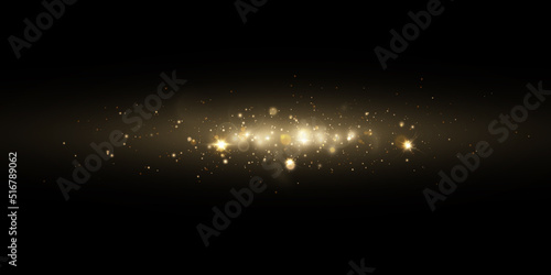 Shiny magic dust particles. Sparkling Glittering Dust Particles. Christmas dust. light effect.Vector