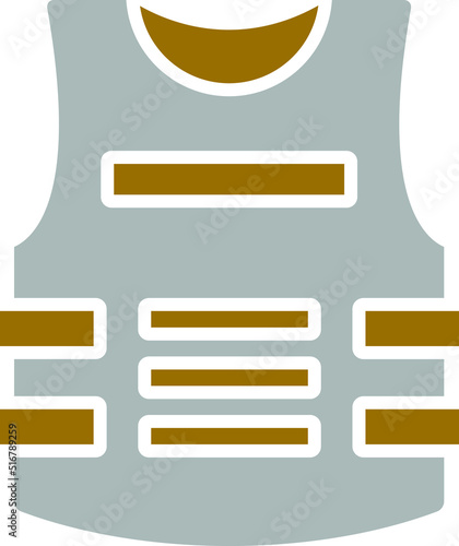 Bulletproof Vest Icon Style