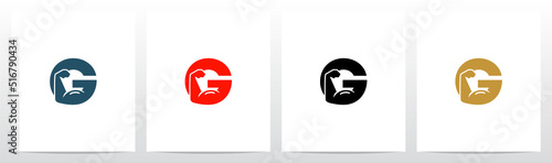 Bicep Muscle Arm On Letter Logo Design G