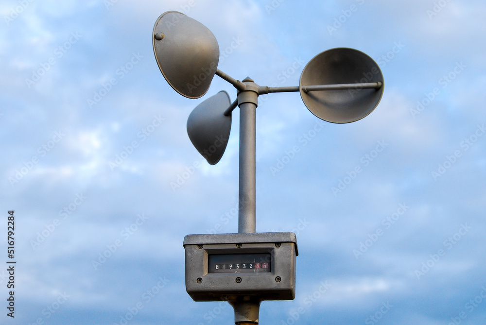 anemometer used for measuring the speed of wind and weather station instrument anemometer used for measuring the speed of wind and weather station instrument
