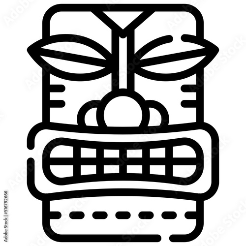 TIKIHEADMASK1 line icon,linear,outline,graphic,illustration